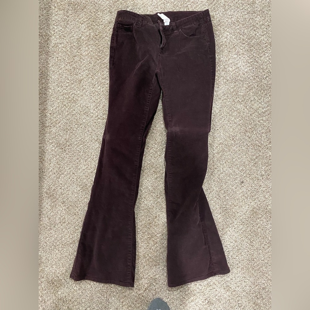 London jean Women's Corduroy Flare Pants size 6 comfortable, casual stretch, fit
